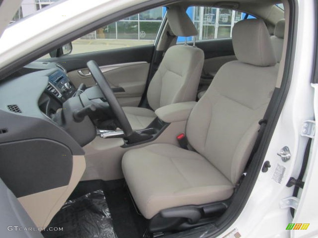 2013 Civic EX Sedan - Taffeta White / Beige photo #7
