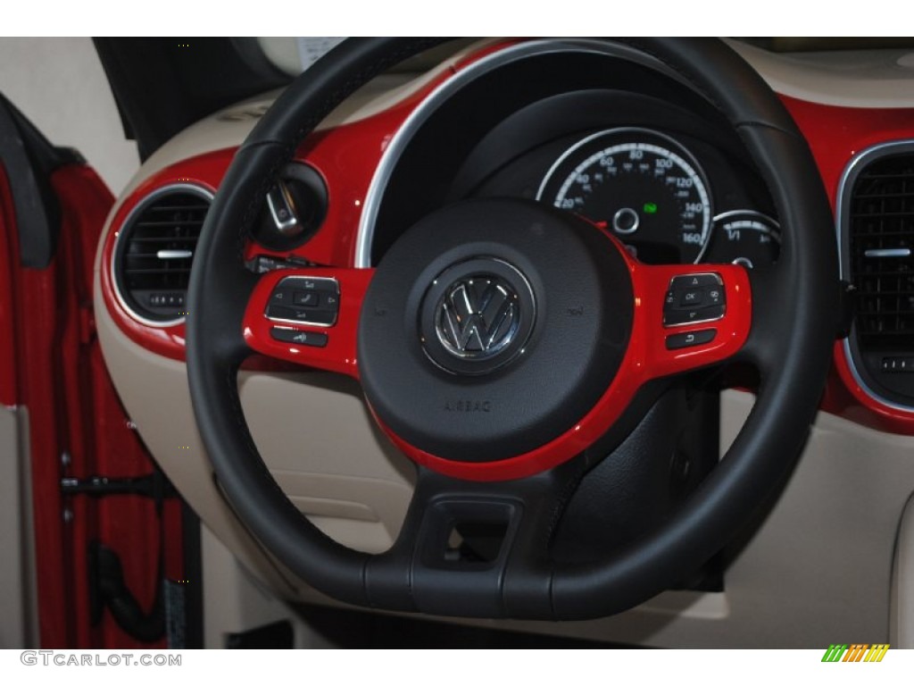 2013 Beetle 2.5L Convertible - Tornado Red / Beige photo #23