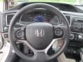 Beige 2013 Honda Civic EX Sedan Steering Wheel