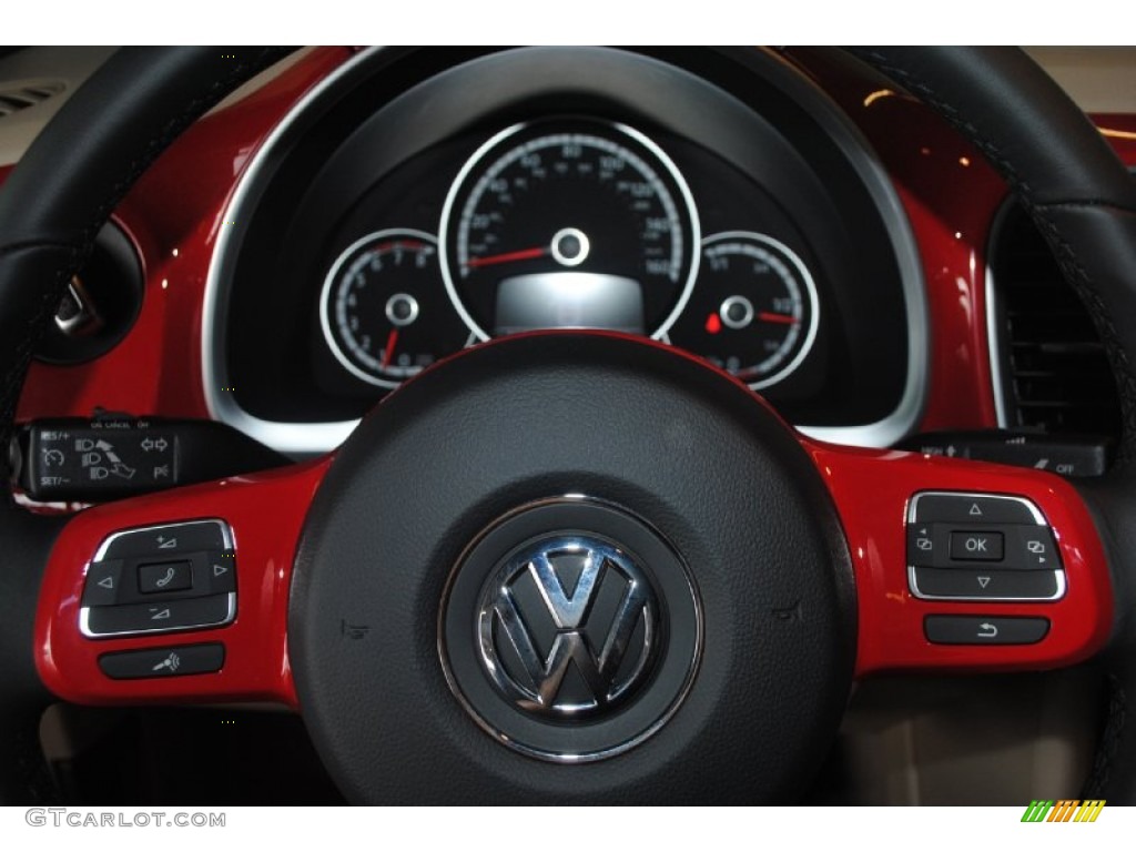 2013 Beetle 2.5L Convertible - Tornado Red / Beige photo #29