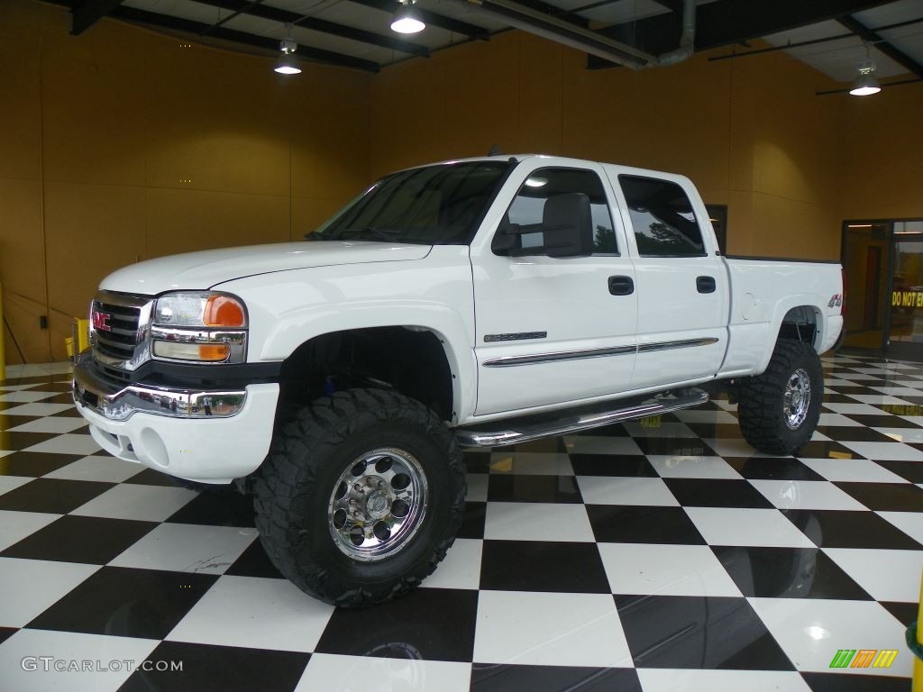 2007 Sierra 2500HD Classic SLT Crew Cab 4x4 - Summit White / Medium Gray photo #3