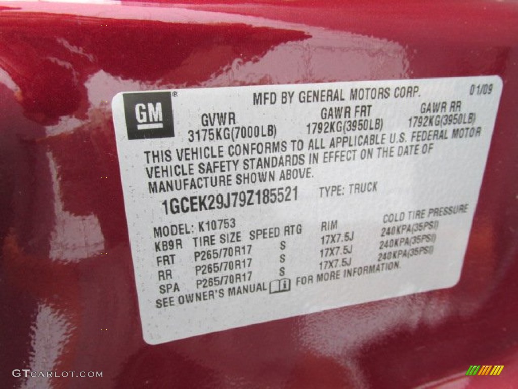 2009 Silverado 1500 LT Extended Cab 4x4 - Deep Ruby Red Metallic / Ebony photo #23