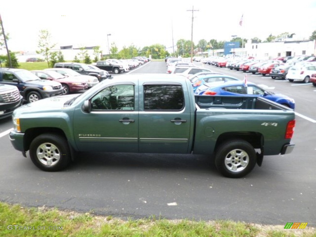 2009 Silverado 1500 LT Crew Cab 4x4 - Blue Granite Metallic / Ebony photo #4