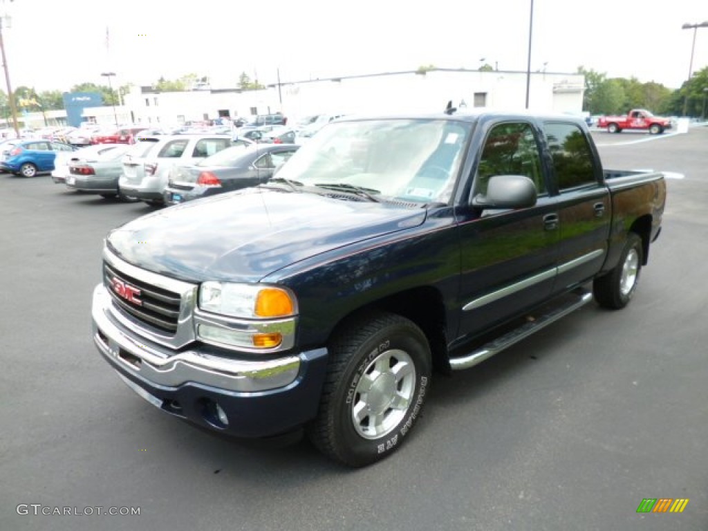 2006 Sierra 1500 SLT Crew Cab 4x4 - Deep Blue Metallic / Pewter photo #3