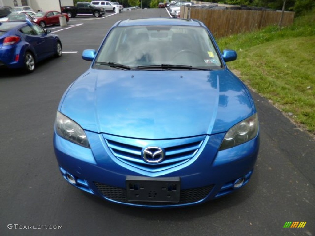 2005 MAZDA3 s Sedan - Winning Blue Mica / Black/Blue photo #2