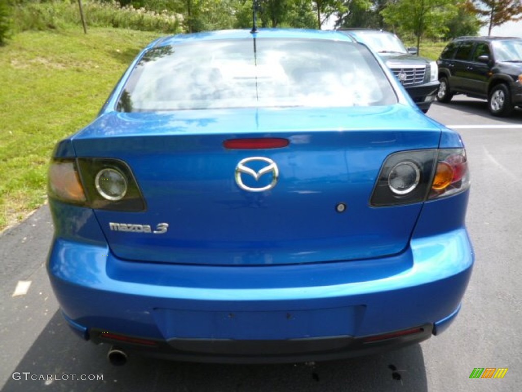 2005 MAZDA3 s Sedan - Winning Blue Mica / Black/Blue photo #6