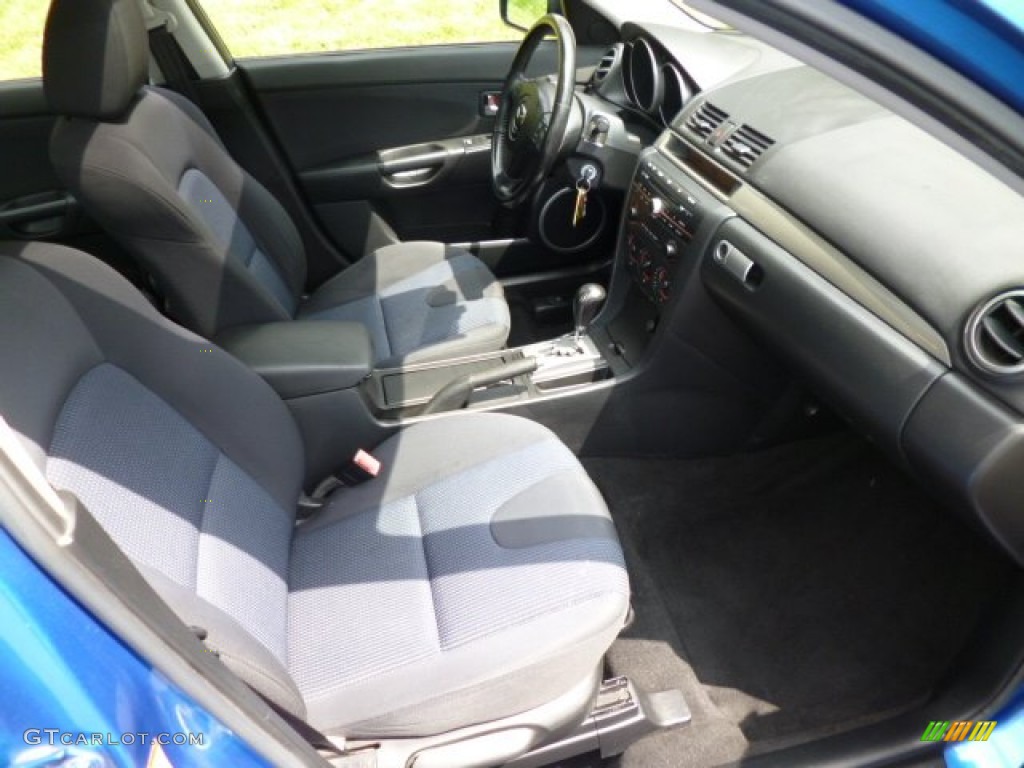 2005 MAZDA3 s Sedan - Winning Blue Mica / Black/Blue photo #10