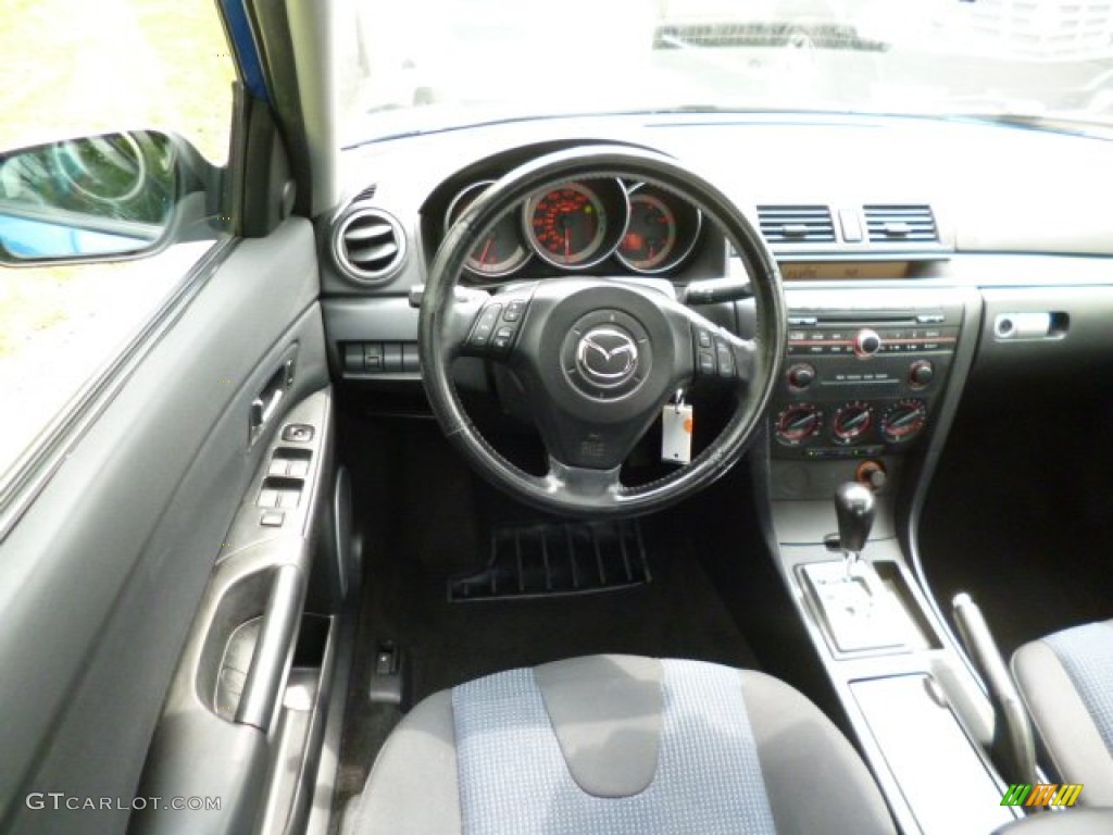2005 MAZDA3 s Sedan - Winning Blue Mica / Black/Blue photo #15