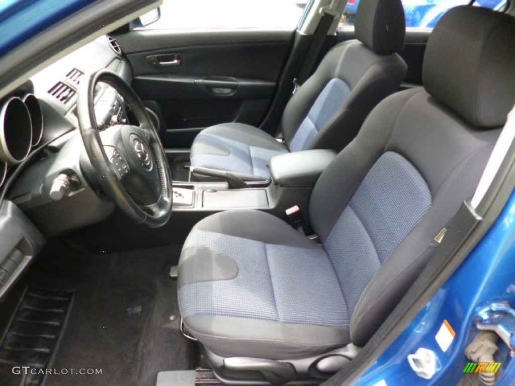 2005 MAZDA3 s Sedan - Winning Blue Mica / Black/Blue photo #16