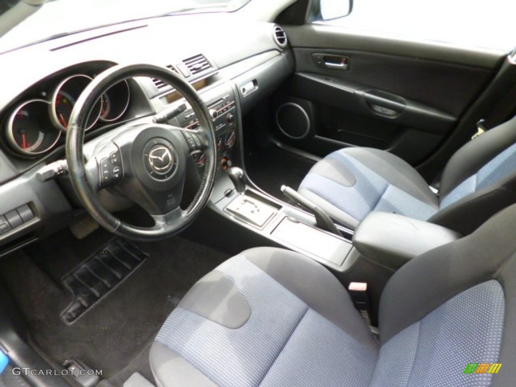 2005 MAZDA3 s Sedan - Winning Blue Mica / Black/Blue photo #17