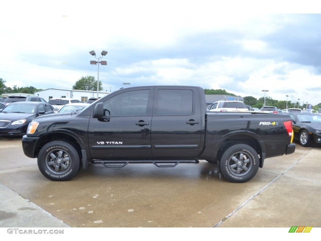 Galaxy Black 2013 Nissan Titan Pro-4X Crew Cab 4x4 Exterior Photo #83531376