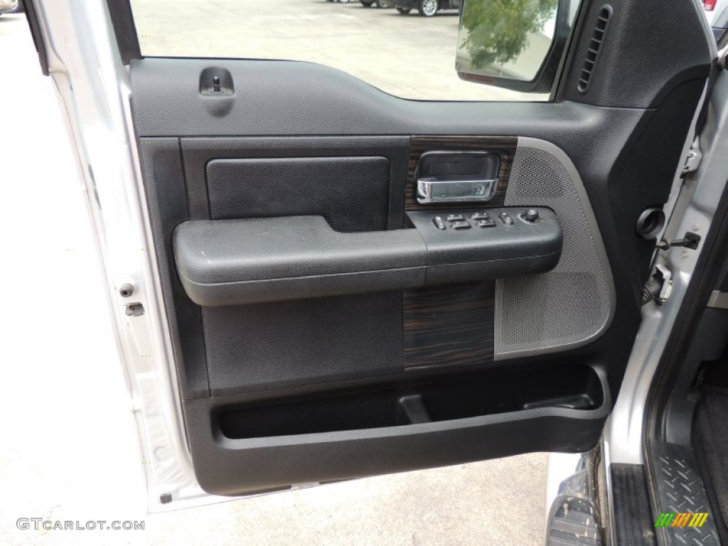 2008 Lincoln Mark LT SuperCrew Dove Grey/Black Piping Door Panel Photo #83533692
