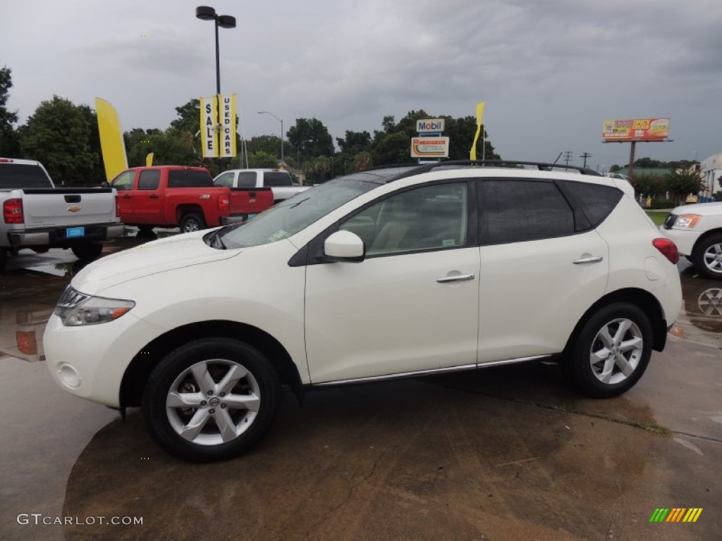 2010 Murano SL - Glacier White Pearl / Beige photo #5