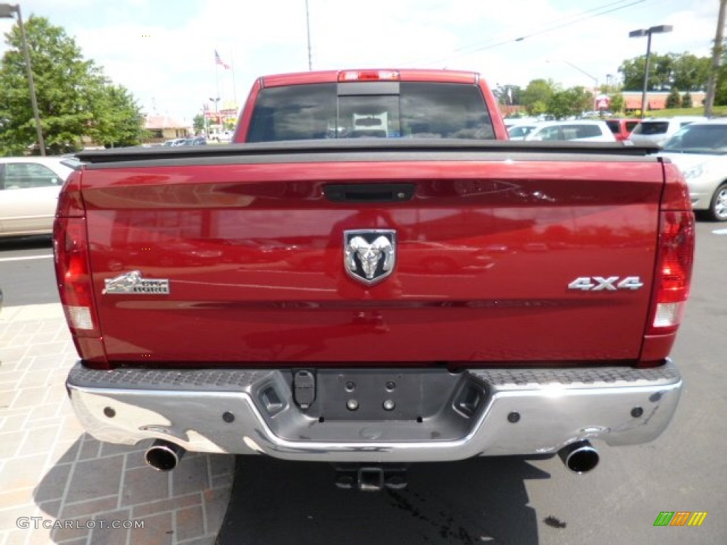 2011 Ram 1500 Big Horn Crew Cab 4x4 - Deep Cherry Red Crystal Pearl / Light Pebble Beige/Bark Brown photo #5