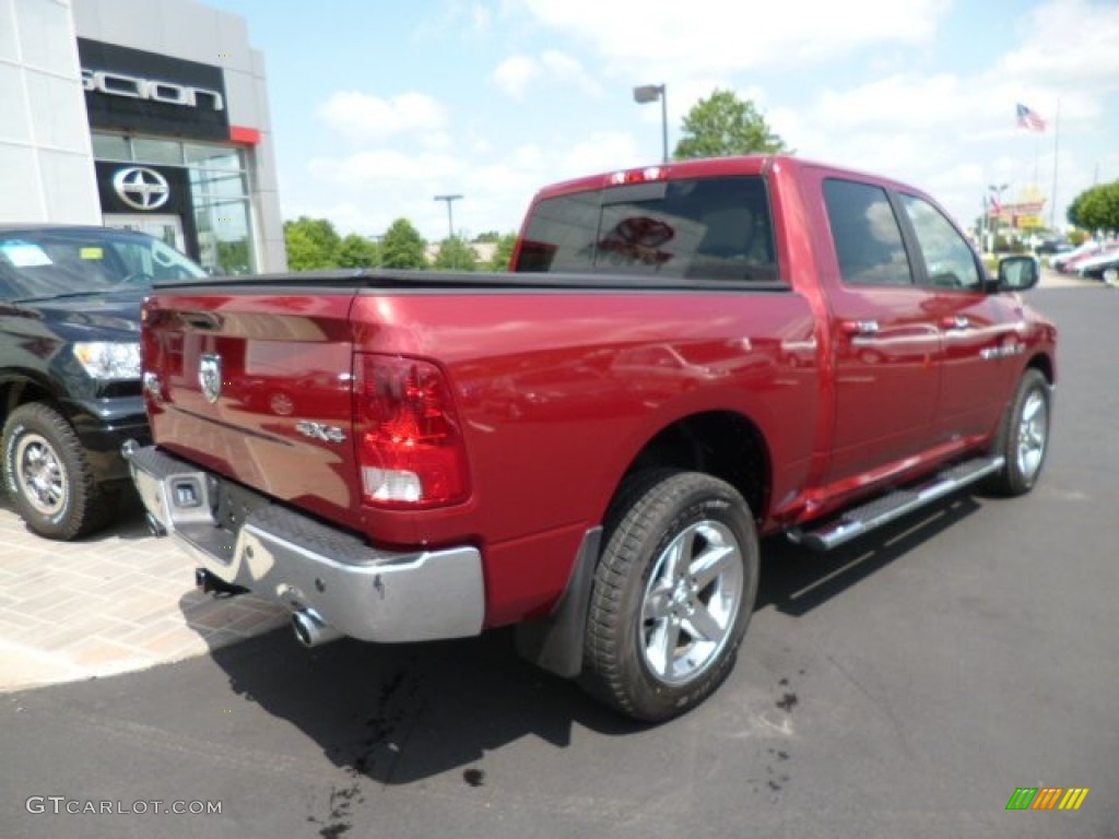 2011 Ram 1500 Big Horn Crew Cab 4x4 - Deep Cherry Red Crystal Pearl / Light Pebble Beige/Bark Brown photo #6