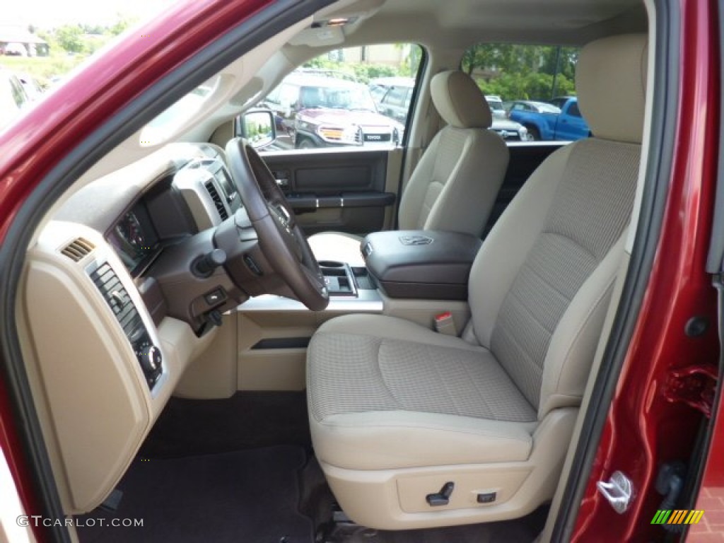 2011 Ram 1500 Big Horn Crew Cab 4x4 - Deep Cherry Red Crystal Pearl / Light Pebble Beige/Bark Brown photo #14