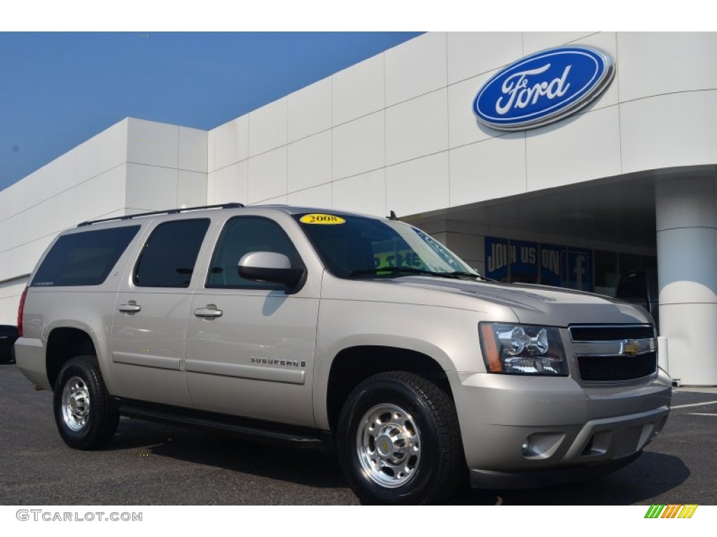 2008 Suburban 2500 LT 4x4 - Gold Mist Metallic / Light Cashmere/Ebony photo #1