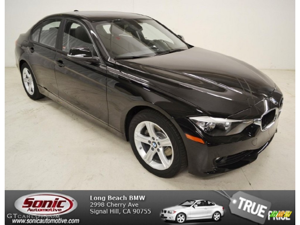 2013 3 Series 320i Sedan - Jet Black / Black photo #1