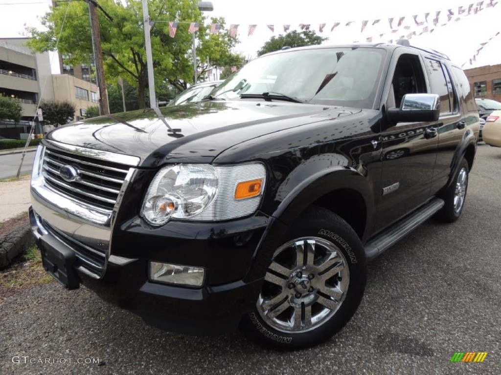 2008 Explorer Limited 4x4 - Black / Black photo #1