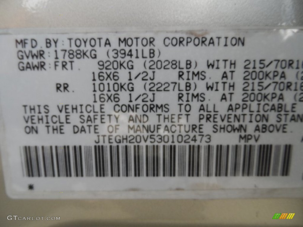 2003 RAV4  - Vintage Gold / Gray photo #26