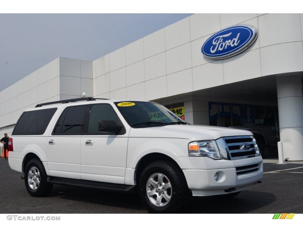 2009 Expedition EL XLT 4x4 - Oxford White / Charcoal Black photo #1