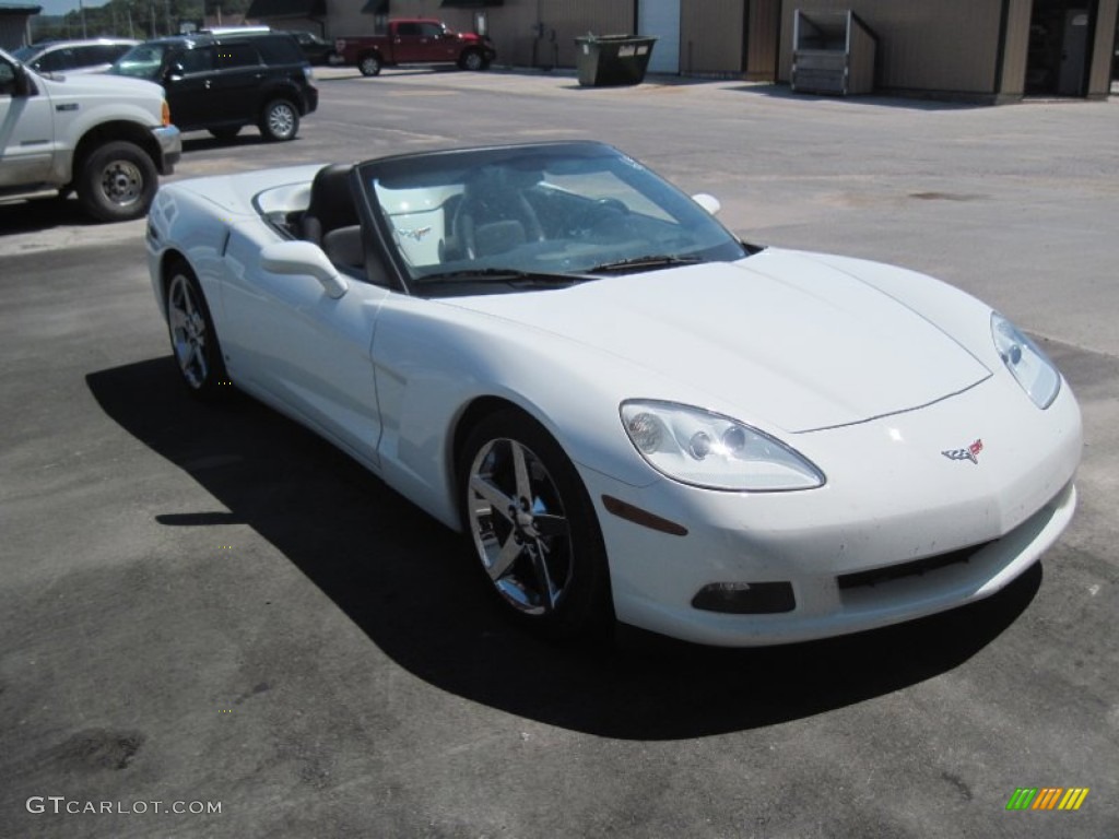 2007 Corvette Convertible - Arctic White / Ebony photo #2