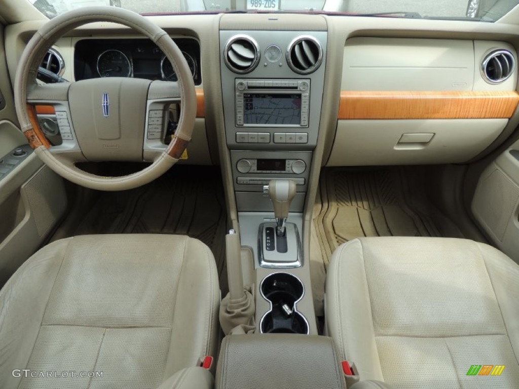 2009 Lincoln MKZ AWD Sedan Light Stone Dashboard Photo #83544522