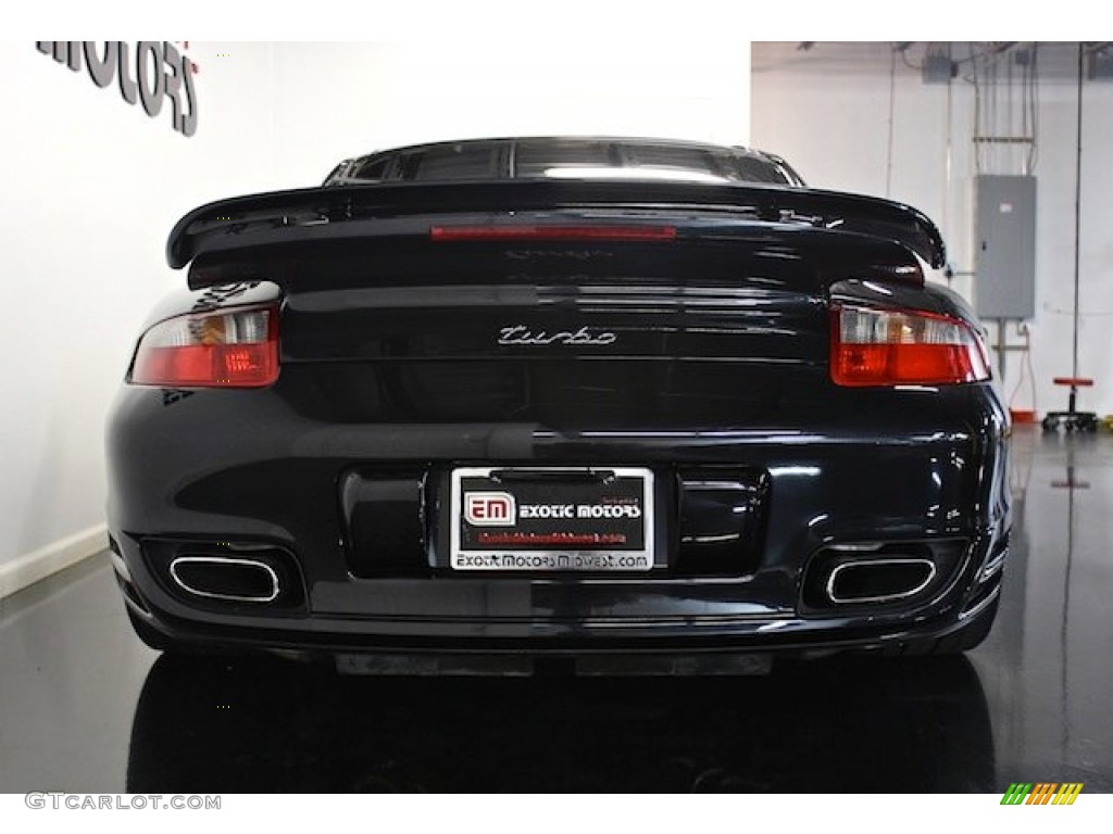 2007 911 Turbo Coupe - Basalt Black Metallic / Black photo #12