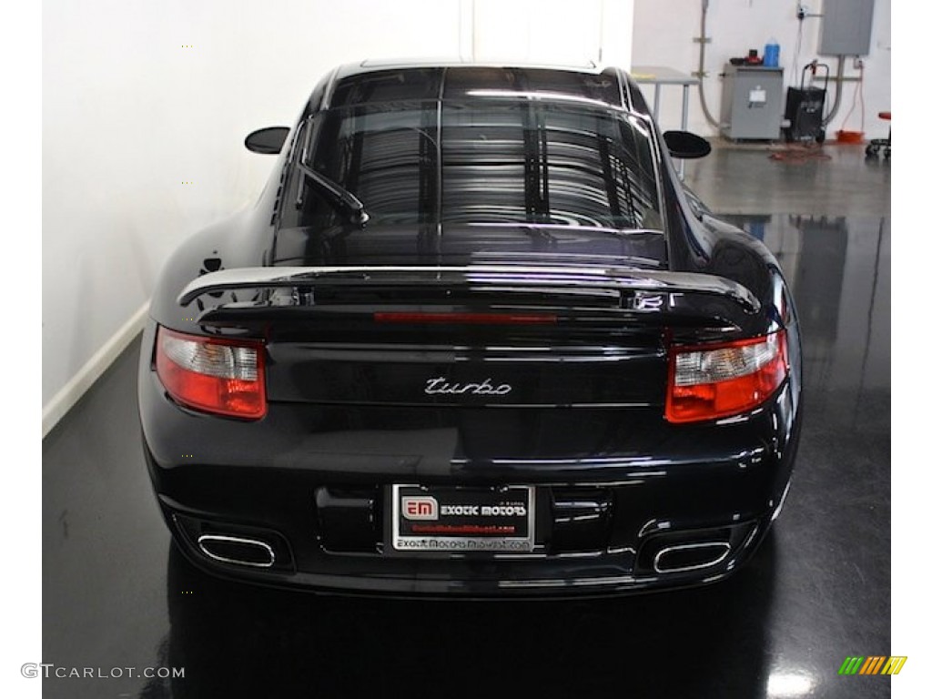2007 911 Turbo Coupe - Basalt Black Metallic / Black photo #14