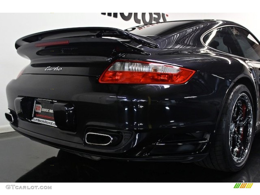 2007 911 Turbo Coupe - Basalt Black Metallic / Black photo #18