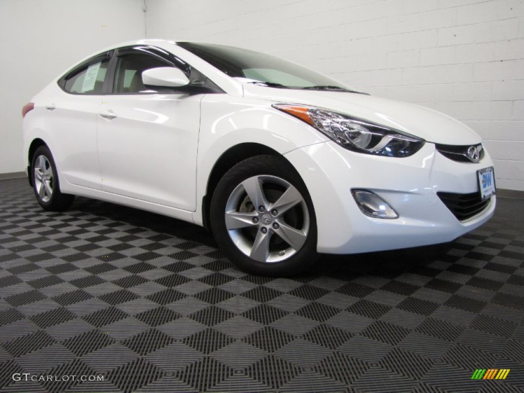 Shimmering White Hyundai Elantra