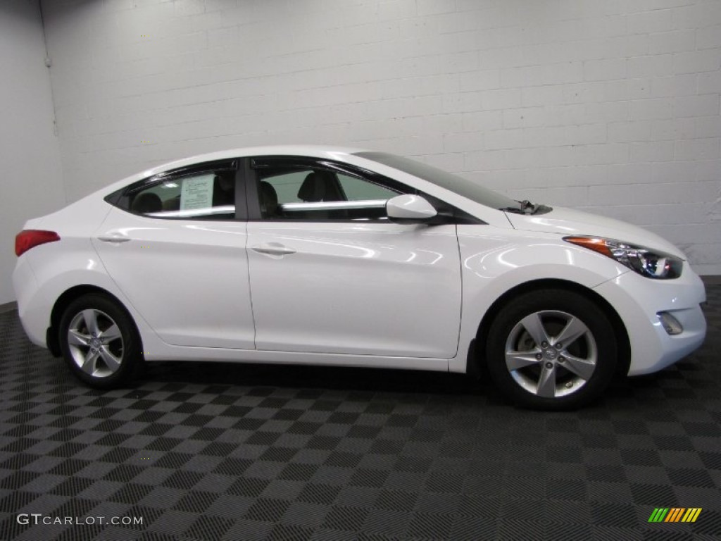 2012 Elantra GLS - Shimmering White / Beige photo #3