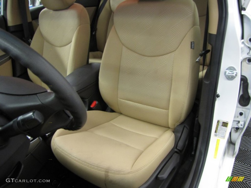 2012 Elantra GLS - Shimmering White / Beige photo #6