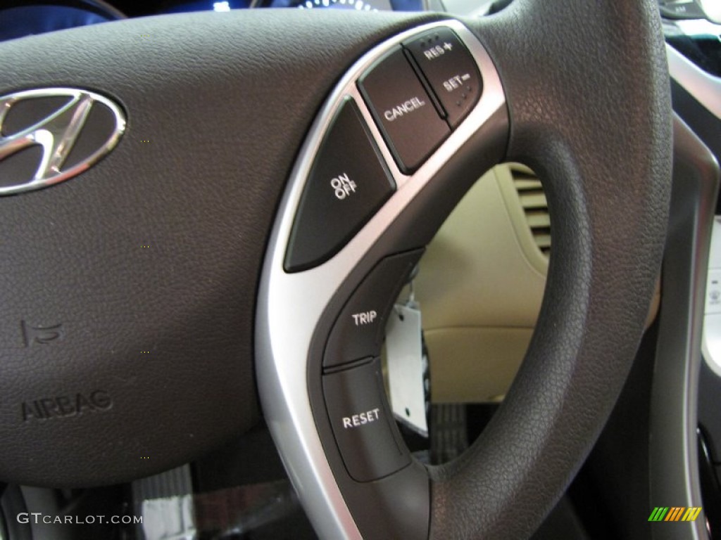 2012 Elantra GLS - Shimmering White / Beige photo #17