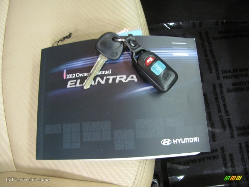 2012 Elantra GLS - Shimmering White / Beige photo #27