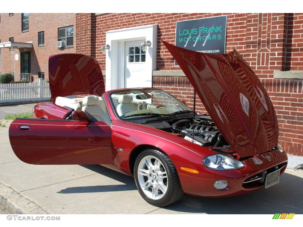 2001 XK XK8 Convertible - Carnival Red Metallic / Ivory photo #33