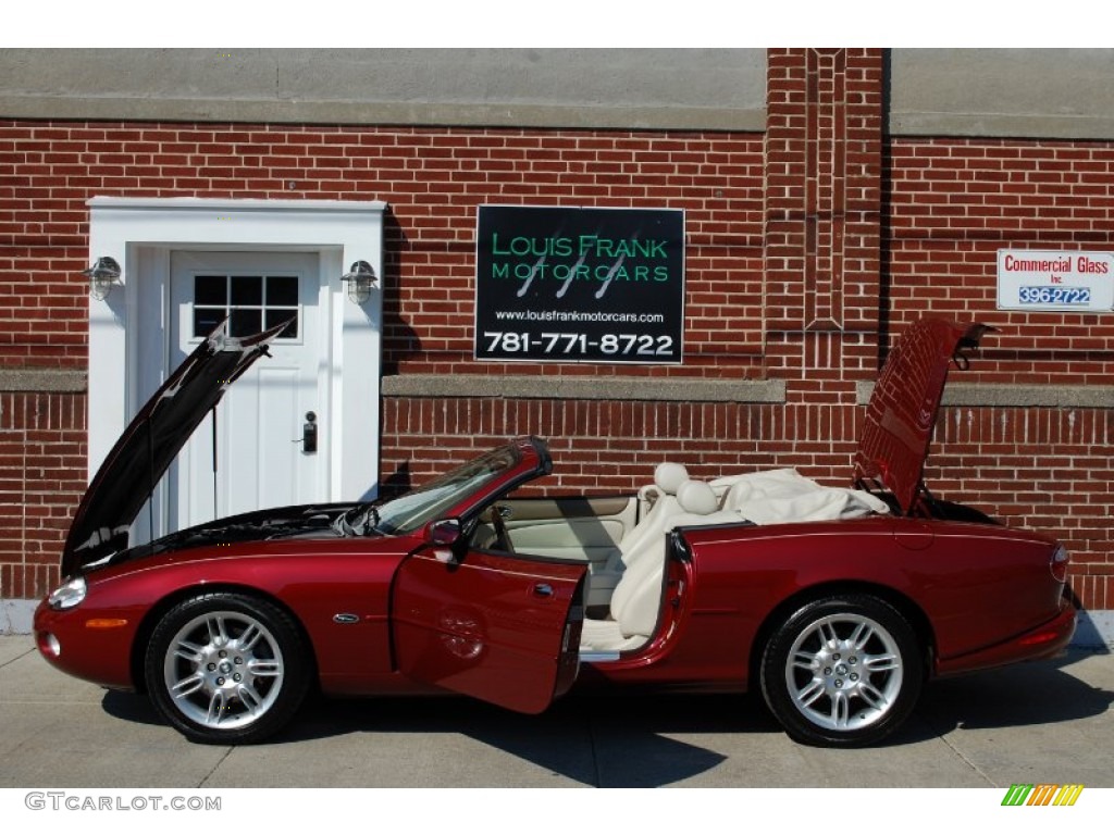 2001 XK XK8 Convertible - Carnival Red Metallic / Ivory photo #36