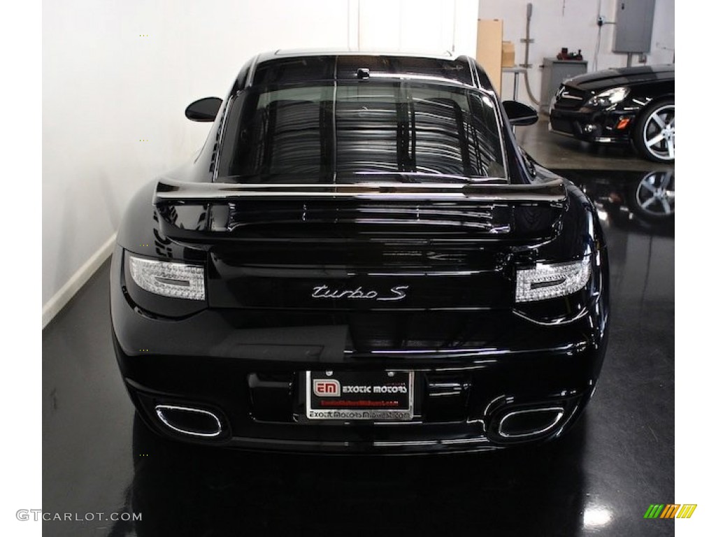2012 911 Turbo S Coupe - Black / Black photo #14