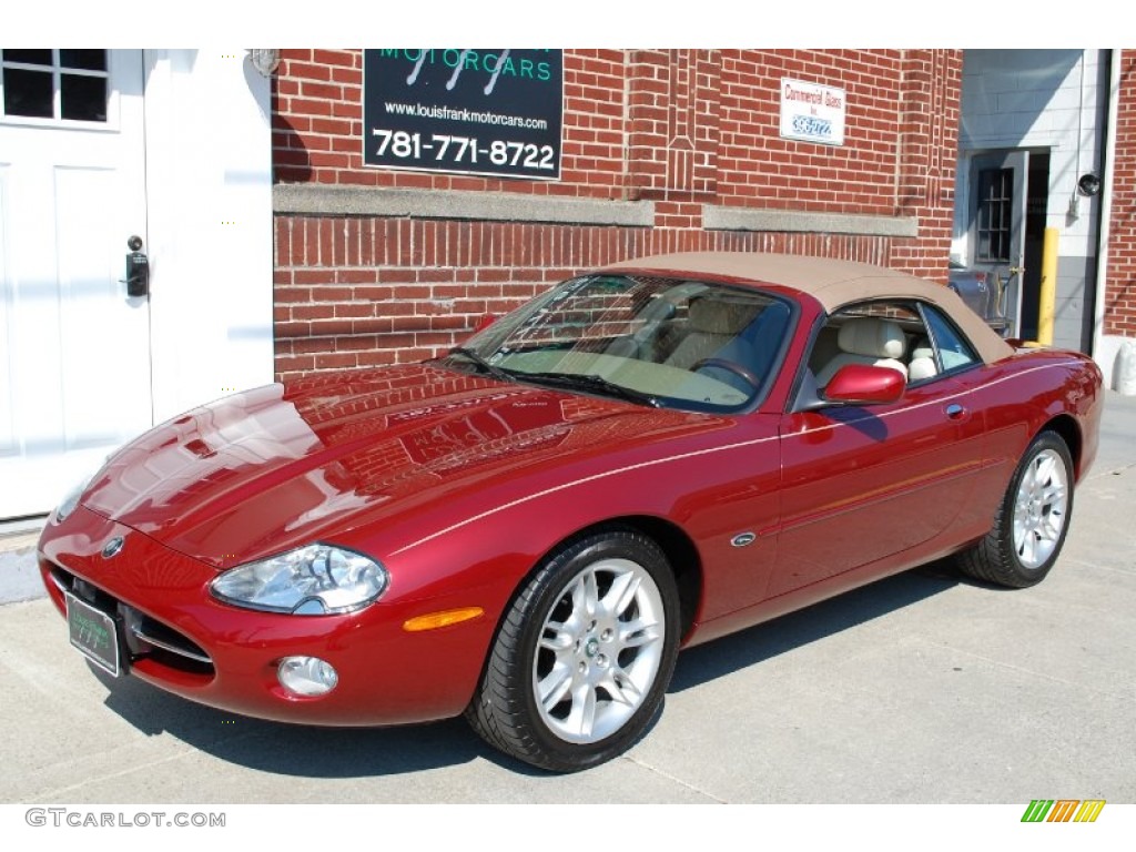 2001 XK XK8 Convertible - Carnival Red Metallic / Ivory photo #77