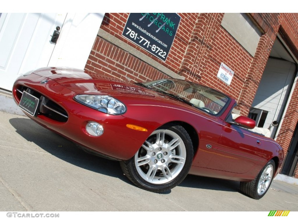 2001 XK XK8 Convertible - Carnival Red Metallic / Ivory photo #108