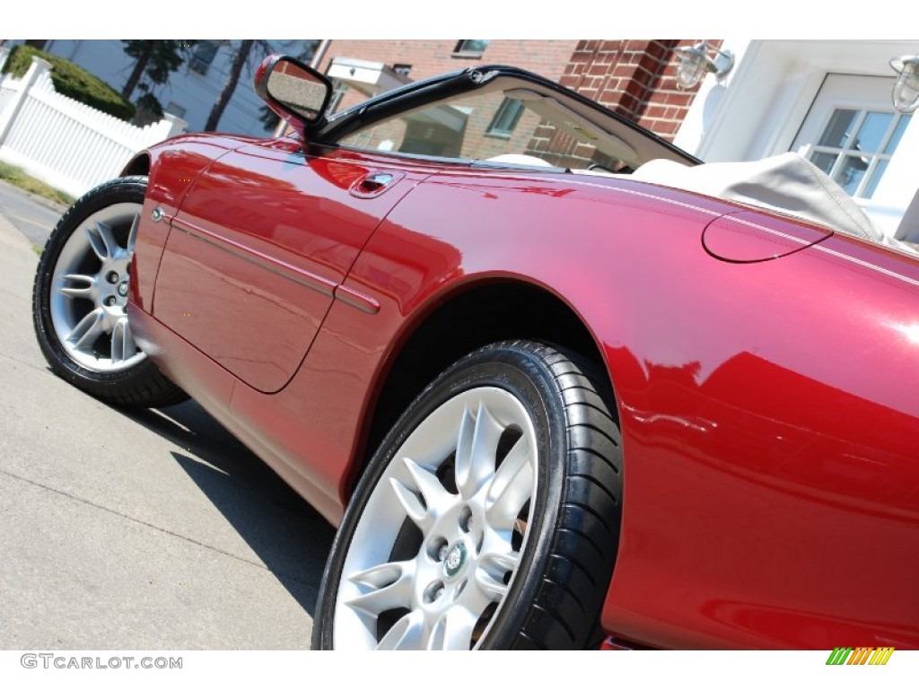 2001 XK XK8 Convertible - Carnival Red Metallic / Ivory photo #110