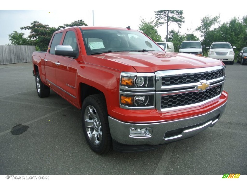 Victory Red 2014 Chevrolet Silverado 1500 LTZ Crew Cab Exterior Photo #83551563