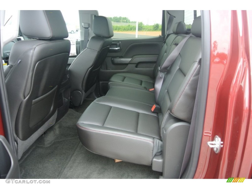 Jet Black Interior 2014 GMC Sierra 1500 SLT Crew Cab 4x4 Photo #83553474