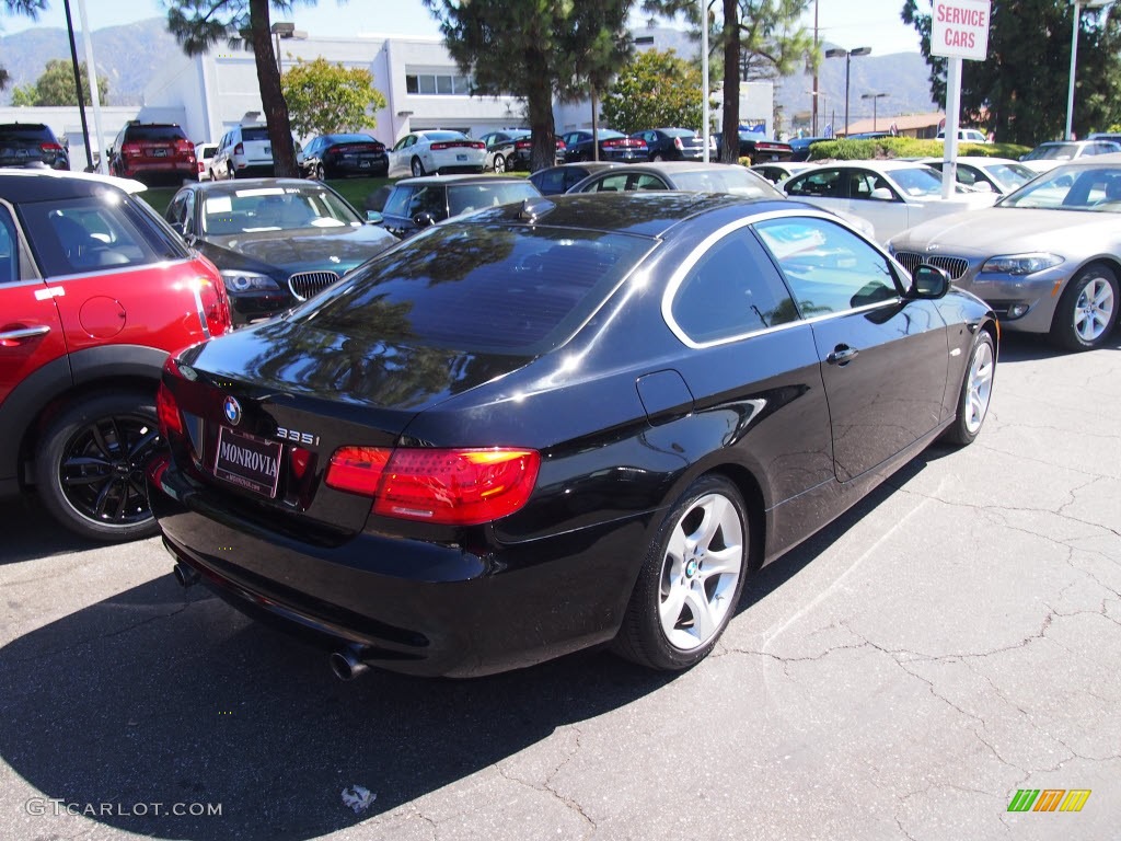 2011 3 Series 335i Coupe - Jet Black / Oyster/Black Dakota Leather photo #7