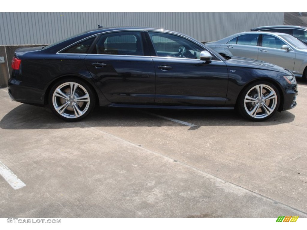 2014 S6 Prestige quattro Sedan - Moonlight Blue Metallic / Black Valcona photo #10