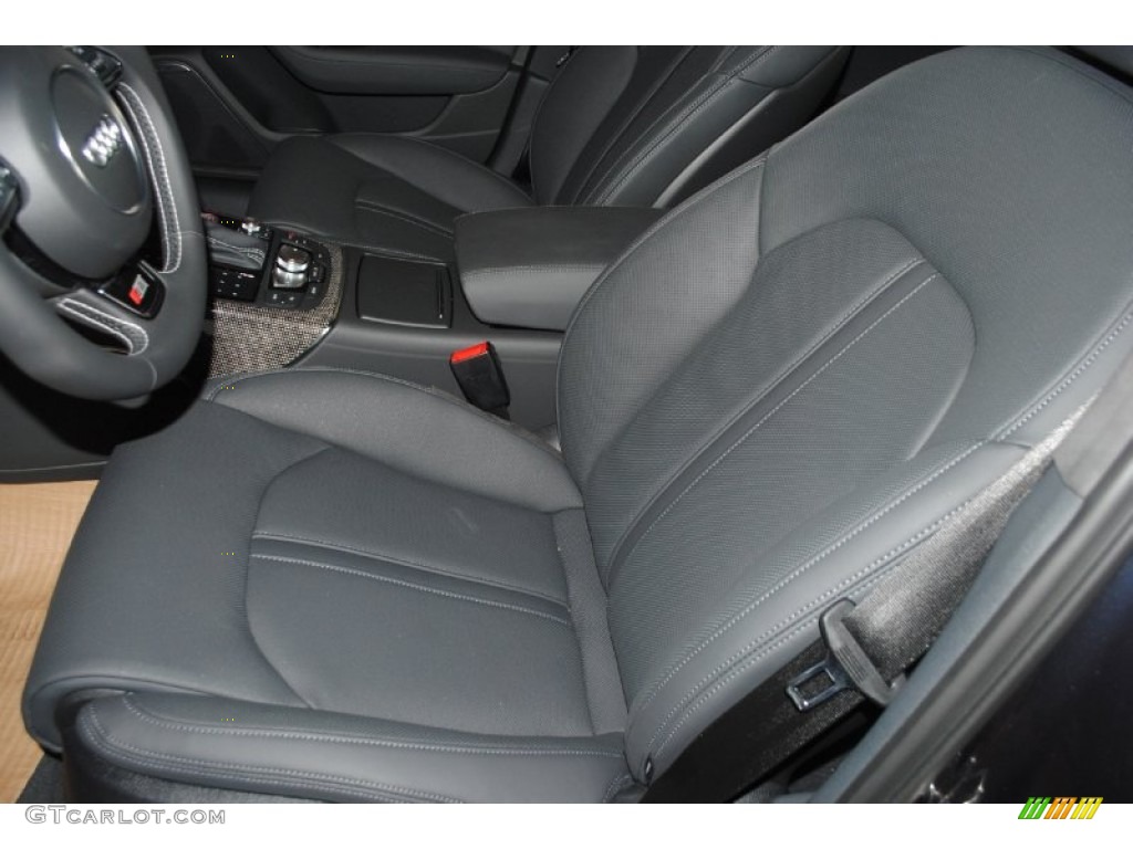 Black Valcona Interior 2014 Audi S6 Prestige quattro Sedan Photo #83553897