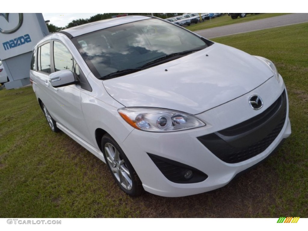 2013 MAZDA5 Touring - Crystal White Pearl / Sand photo #5