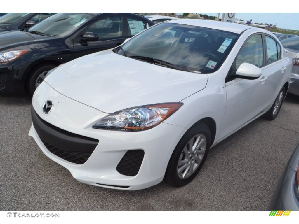 2013 MAZDA3 i Touring 4 Door - Crystal White Pearl Mica / Black photo #1