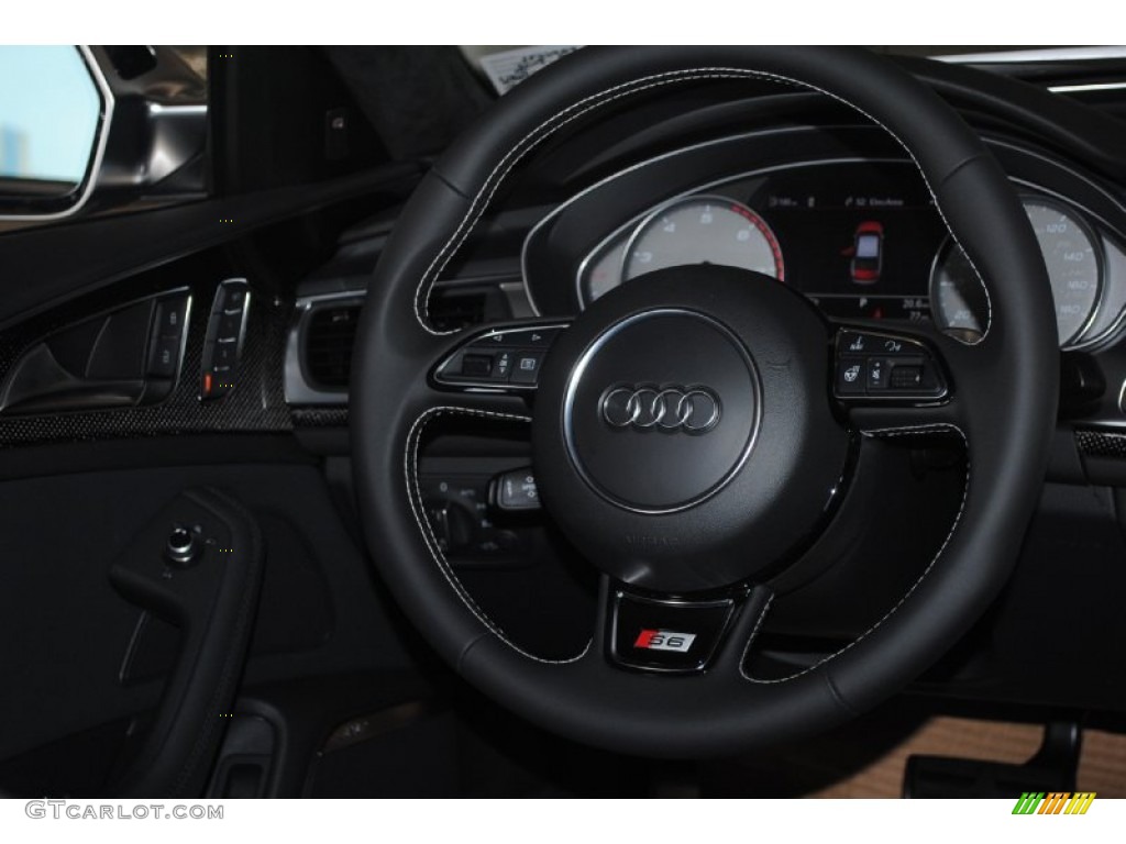 2014 S6 Prestige quattro Sedan - Moonlight Blue Metallic / Black Valcona photo #39