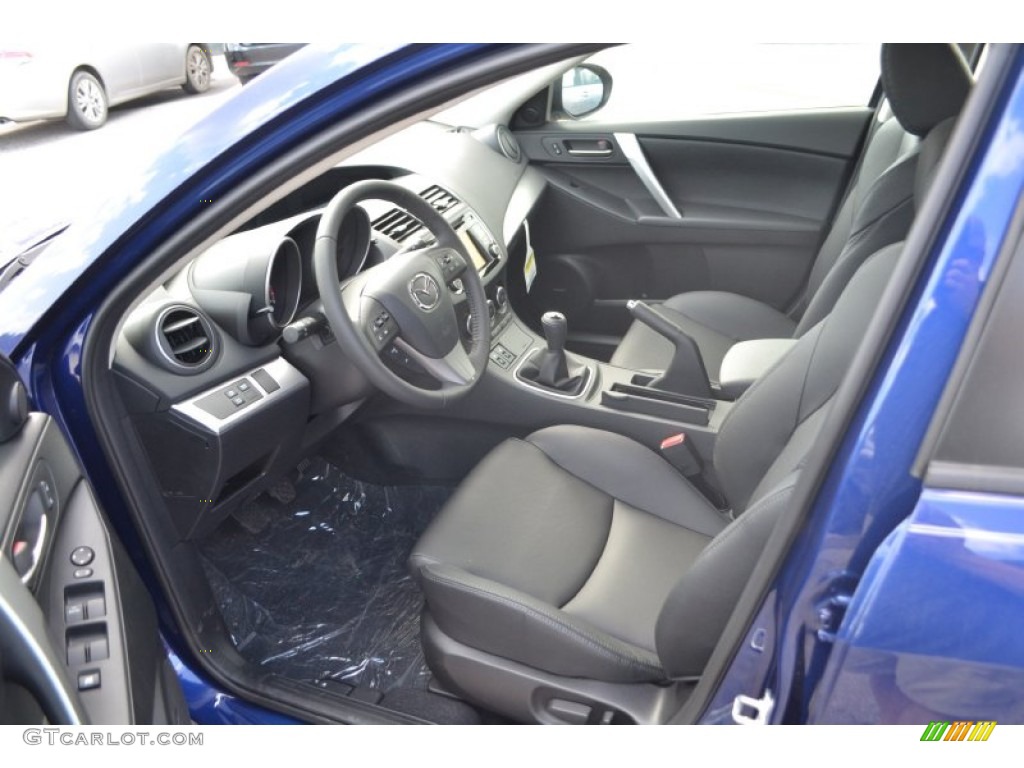 Black Interior 2013 Mazda MAZDA3 i Grand Touring 5 Door Photo #83554458